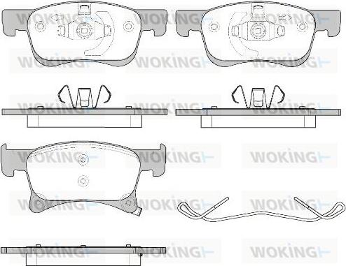 Woking P14803.02 - Гальмівні колодки, дискові гальма autocars.com.ua