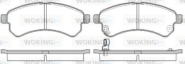 Woking P14813.01 - Тормозные колодки, дисковые, комплект autodnr.net