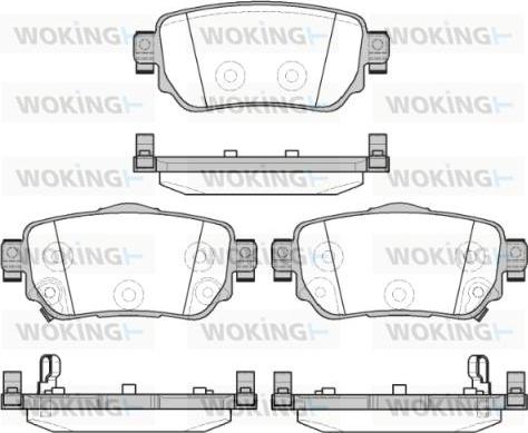 Woking P14823.02 - Тормозные колодки, дисковые, комплект avtokuzovplus.com.ua