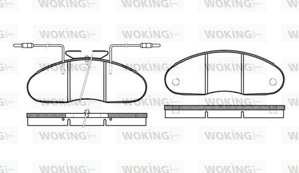 Woking P1483.02 - Гальмівні колодки, дискові гальма autocars.com.ua