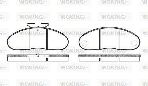 Woking P1483.10 - Тормозные колодки, дисковые, комплект avtokuzovplus.com.ua