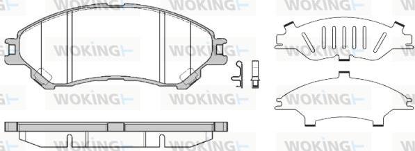 Woking P14893.02 - Тормозные колодки, дисковые, комплект avtokuzovplus.com.ua