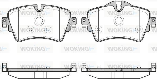 Woking P14993.08 - Гальмівні колодки, дискові гальма autocars.com.ua