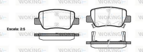 Woking P15033.02 - Гальмівні колодки, дискові гальма autocars.com.ua