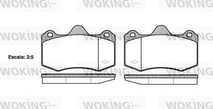 Woking P15043.00 - Гальмівні колодки, дискові гальма autocars.com.ua