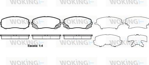 Woking P15053.00 - Гальмівні колодки, дискові гальма autocars.com.ua