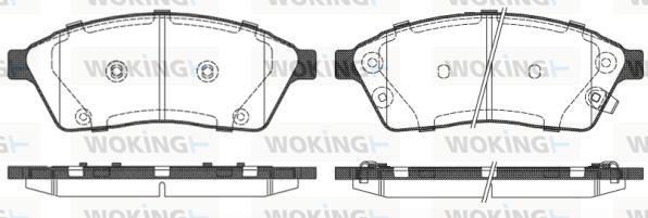 Woking P15113.00 - Гальмівні колодки, дискові гальма autocars.com.ua
