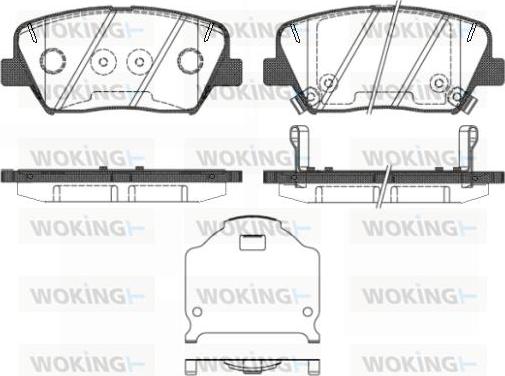 Woking P15123.02 - Тормозные колодки, дисковые, комплект avtokuzovplus.com.ua