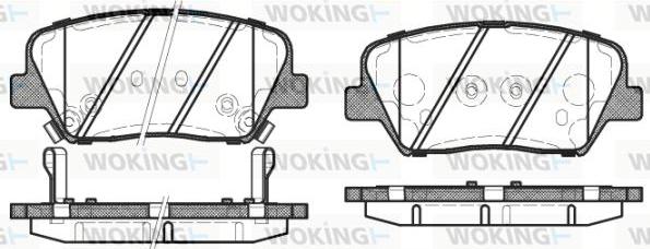 Woking P15123.12 - Гальмівні колодки, дискові гальма autocars.com.ua