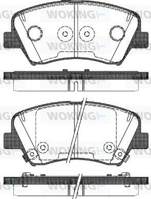 Woking P15123.32 - Гальмівні колодки, дискові гальма autocars.com.ua