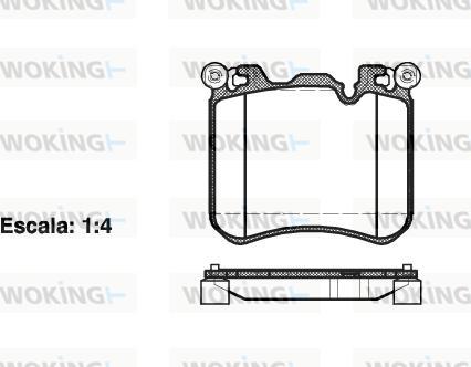 Woking P15133.00 - Гальмівні колодки, дискові гальма autocars.com.ua