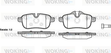 Woking P15173.00 - Гальмівні колодки, дискові гальма autocars.com.ua