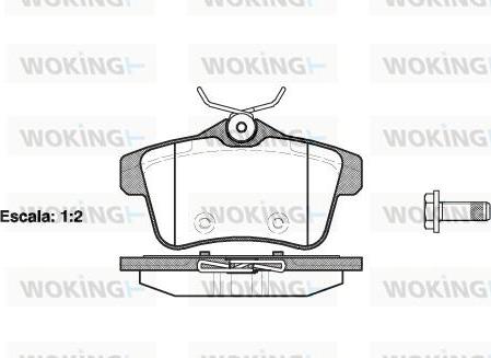 Woking P15183.00 - Гальмівні колодки, дискові гальма autocars.com.ua
