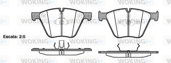 Woking P15193.00 - Тормозные колодки, дисковые, комплект avtokuzovplus.com.ua