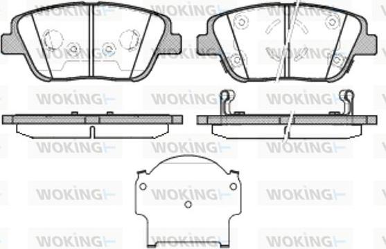 Woking P15233.02 - Тормозные колодки, дисковые, комплект avtokuzovplus.com.ua