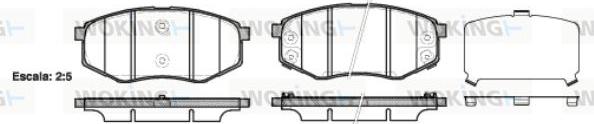 Woking P15263.02 - Гальмівні колодки, дискові гальма autocars.com.ua