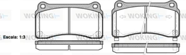 Woking P15273.02 - Гальмівні колодки, дискові гальма autocars.com.ua