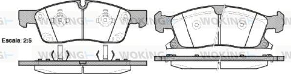 Woking P15303.02 - Тормозные колодки, дисковые, комплект avtokuzovplus.com.ua