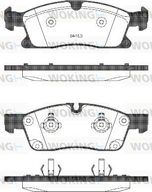 Woking P15303.10 - Тормозные колодки, дисковые, комплект avtokuzovplus.com.ua