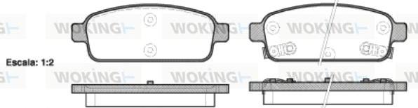 Woking P15323.02 - Гальмівні колодки, дискові гальма autocars.com.ua