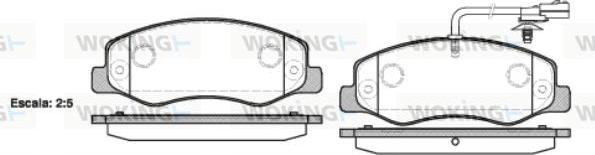 Woking P15423.01 - Тормозные колодки, дисковые, комплект avtokuzovplus.com.ua