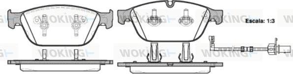 Woking P15433.02 - Гальмівні колодки, дискові гальма autocars.com.ua