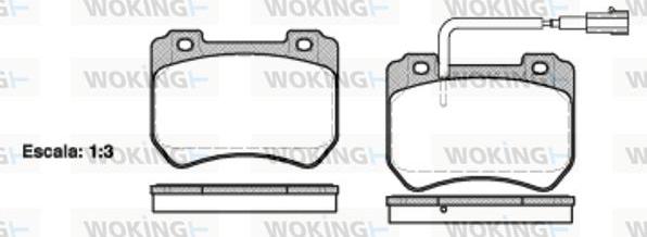 Woking P15443.01 - Тормозные колодки, дисковые, комплект autodnr.net