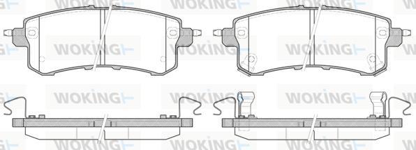 Woking P15473.02 - Тормозные колодки, дисковые, комплект autodnr.net
