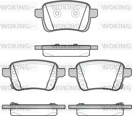 Woking P15503.22 - Гальмівні колодки, дискові гальма autocars.com.ua