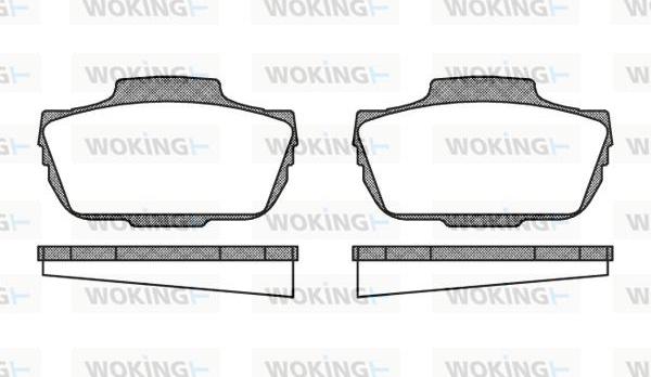 Woking P1553.00 - Гальмівні колодки, дискові гальма autocars.com.ua