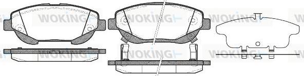 Woking P15533.02 - Гальмівні колодки, дискові гальма autocars.com.ua