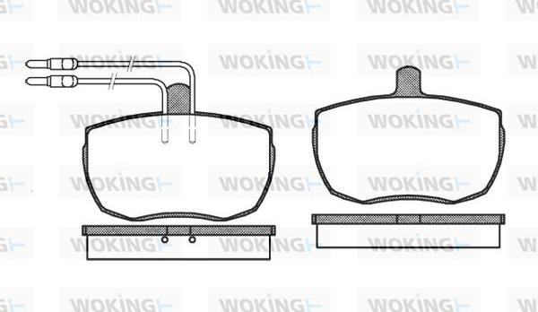 Woking P1563.04 - Тормозные колодки, дисковые, комплект avtokuzovplus.com.ua