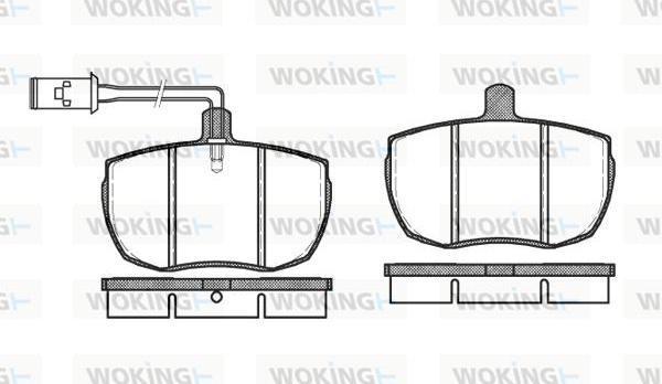 Woking P1563.11 - Гальмівні колодки, дискові гальма autocars.com.ua