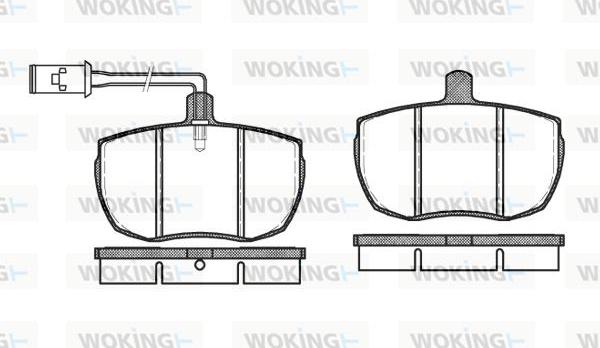 Woking P1563.12 - Гальмівні колодки, дискові гальма autocars.com.ua