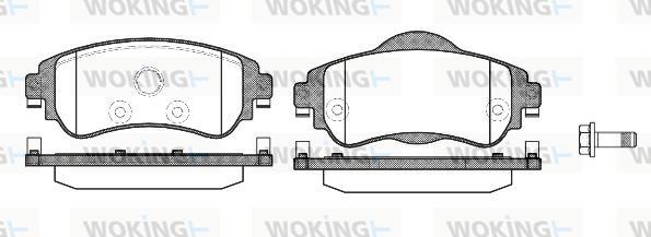 Woking P15643.08 - Гальмівні колодки, дискові гальма autocars.com.ua