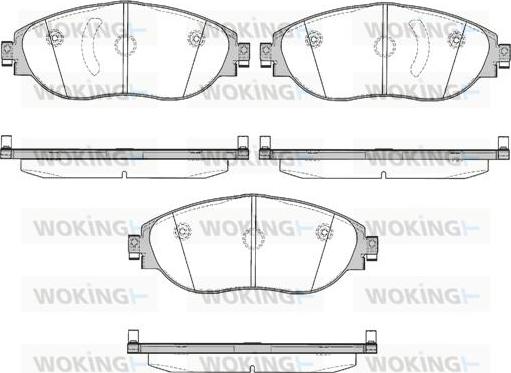 Woking P15703.00 - Гальмівні колодки, дискові гальма autocars.com.ua