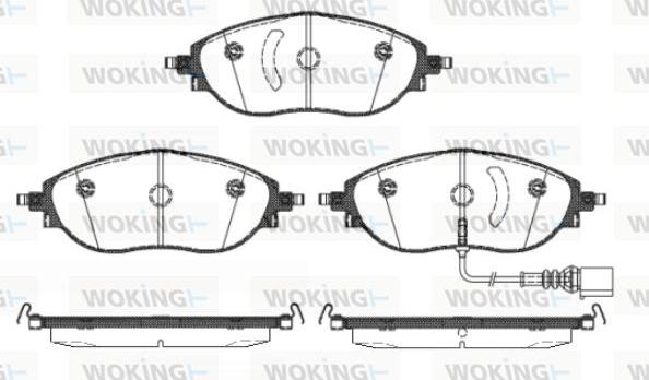 Woking P15703.01 - Тормозные колодки, дисковые, комплект avtokuzovplus.com.ua