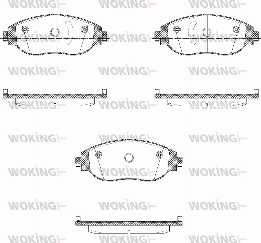 Woking P15703.10 - Тормозные колодки, дисковые, комплект autodnr.net