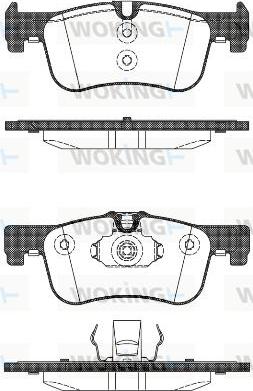 Woking P15783.10 - Тормозные колодки, дисковые, комплект avtokuzovplus.com.ua