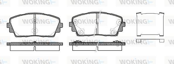 Woking P15813.02 - Гальмівні колодки, дискові гальма autocars.com.ua