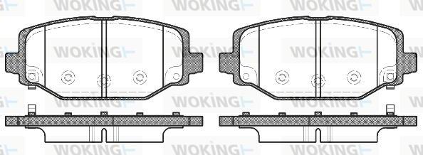 Woking P15833.04 - Колодки тормозные дисковые Dodge Journey 08>12 - задн P15833.04 WOKING autocars.com.ua