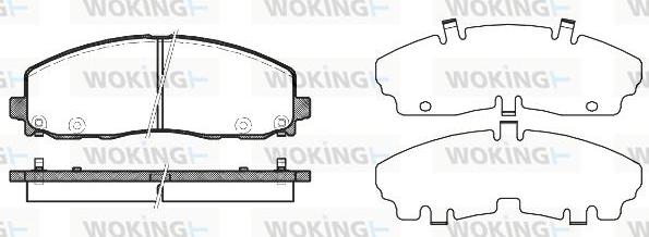 Woking P15843.04 - Гальмівні колодки, дискові гальма autocars.com.ua