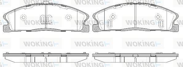 Woking P15953.00 - Тормозные колодки, дисковые, комплект avtokuzovplus.com.ua