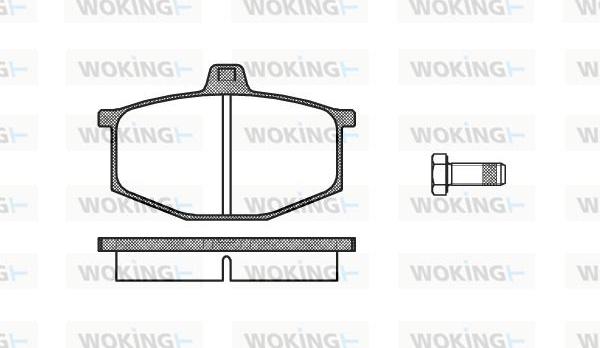 Woking P1603.00 - Тормозные колодки, дисковые, комплект autodnr.net