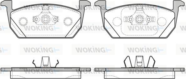 Woking P16103.00 - Тормозные колодки, дисковые, комплект avtokuzovplus.com.ua