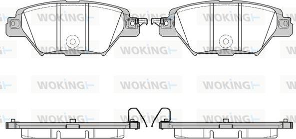 Woking P16123.04 - Гальмівні колодки, дискові гальма autocars.com.ua