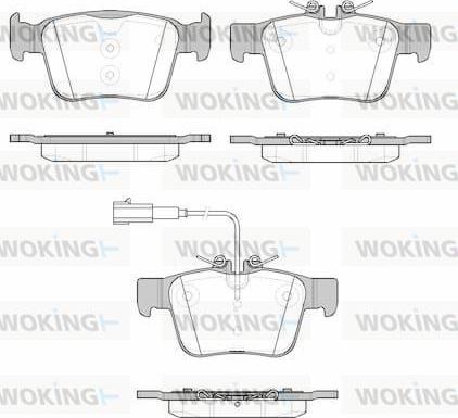Woking P16223.01 - Гальмівні колодки, дискові гальма autocars.com.ua