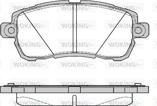 Woking P16283.00 - Тормозные колодки, дисковые, комплект avtokuzovplus.com.ua