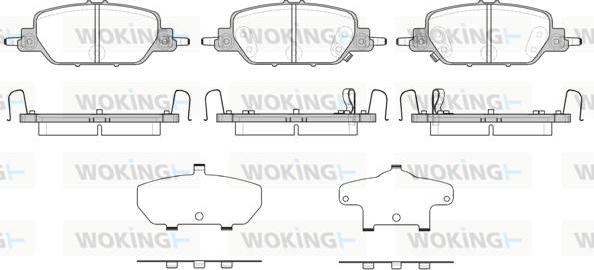 Woking P16303.02 - Гальмівні колодки, дискові гальма autocars.com.ua
