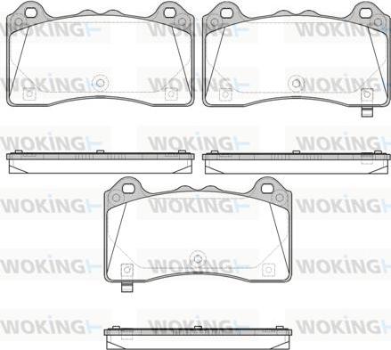 Woking P16363.02 - Тормозные колодки, дисковые, комплект avtokuzovplus.com.ua